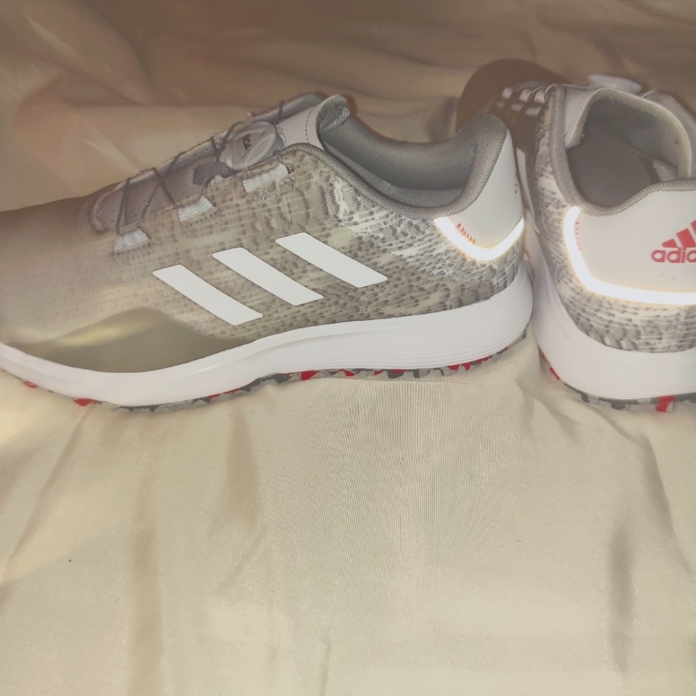 adidas Gray and White Athletic Shoes